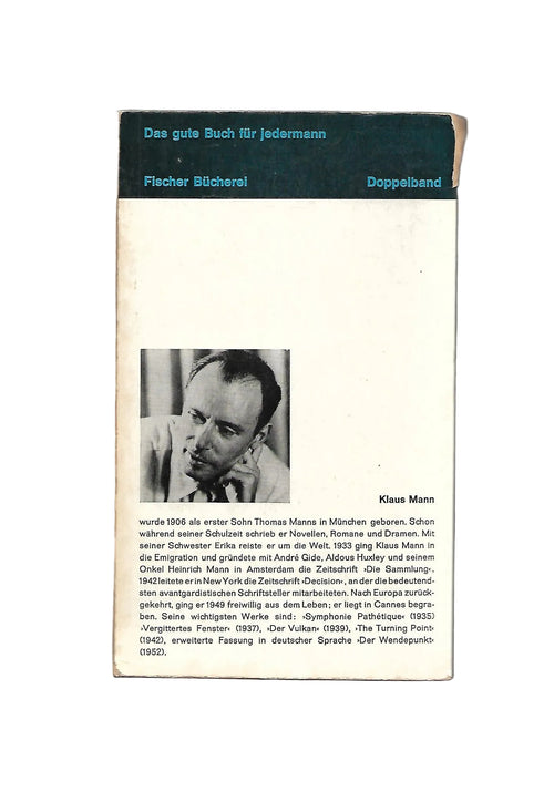 Biographie Klaus Mann Der Wendepunkt Ein Lebensbericht Fischer 1963 broschiert