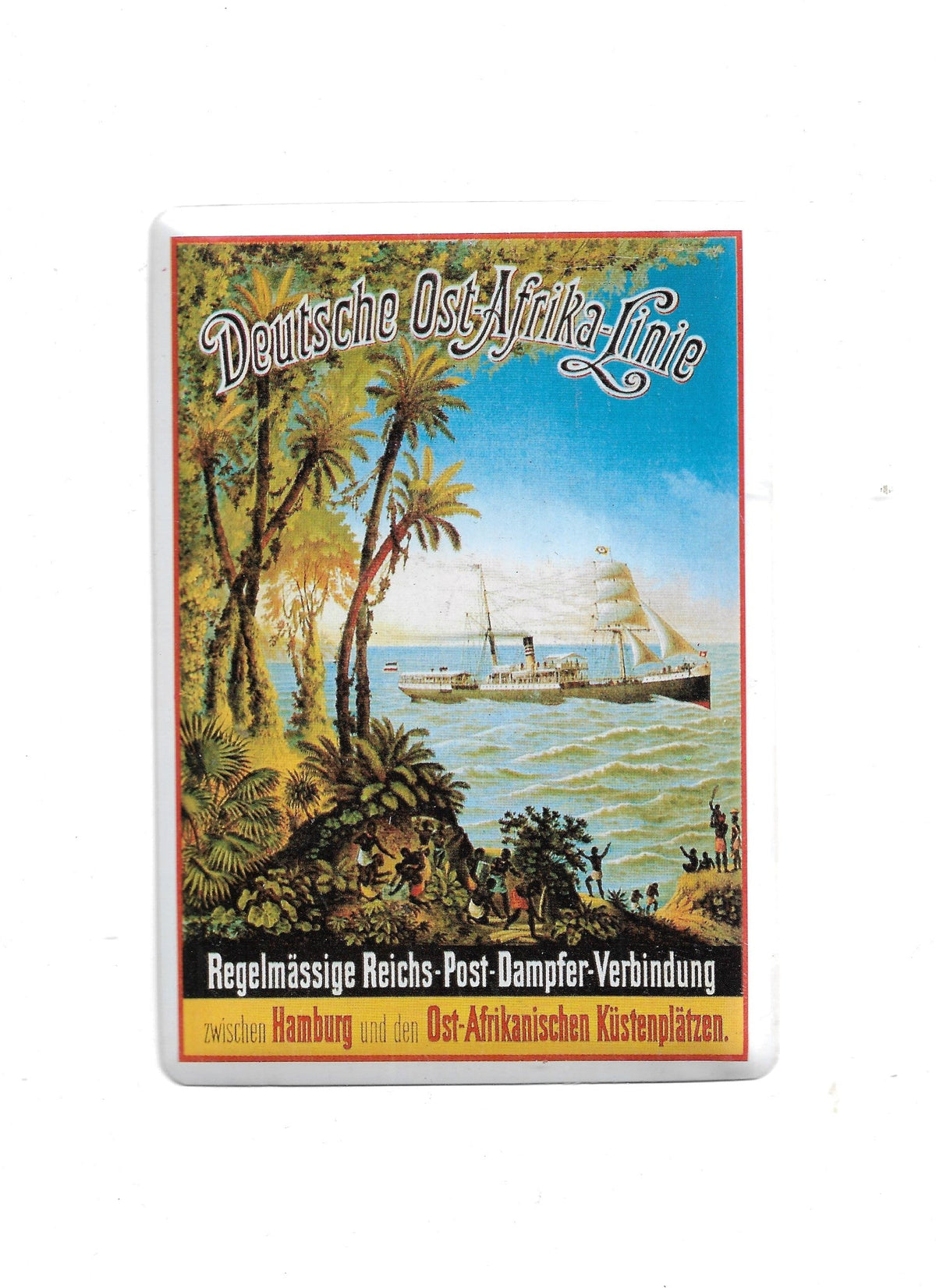 Blechpostkarte Deutsche Ost-Afrika-Linie