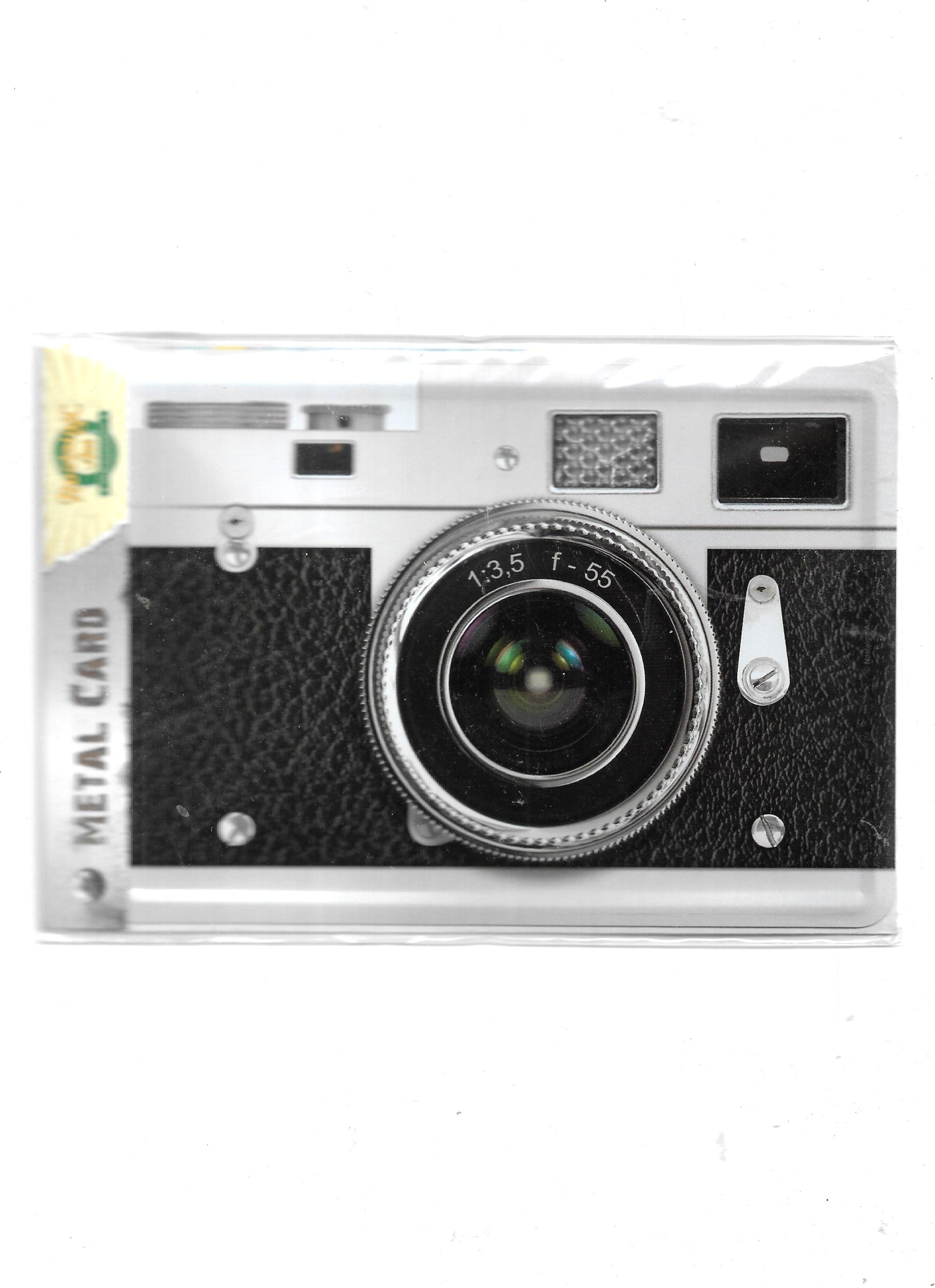 „Blechpostkarte Kamera Fotoapparat – gewölbte, randgeprägte Vintage‑Metallpostkarte von Nostalgic Art“