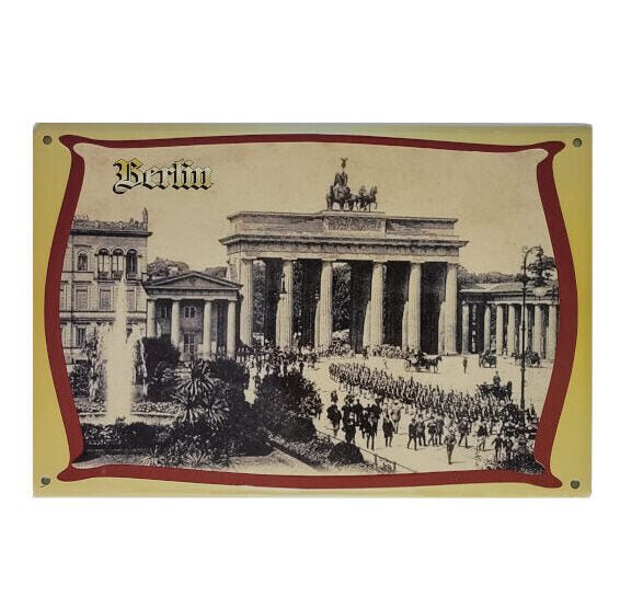Blechschild Berlin Brandenburger Tor - historisch (20 x 30 cm)