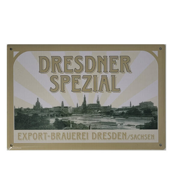 Blechschild Dresdner Spezial -Export Brauerei Sachsen (20 x 30 cm)