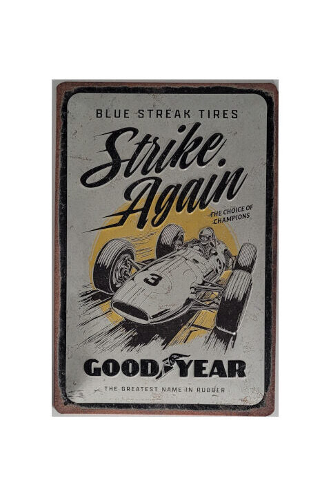 Blechschild Goodyear - Blue Strikes again (20 x 30 cm) (Nostalgic Art)