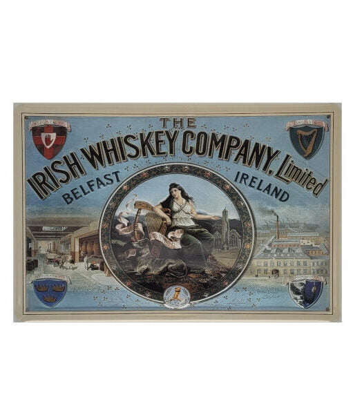 Blechschild Irish Whiskey - Company Belfast Limited (20 x 30 cm)