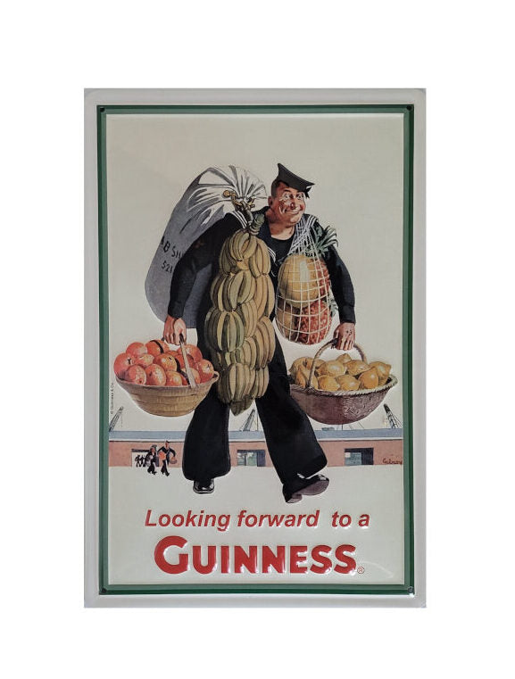 Blechschild Guinness Sailor Seemann - Looking forward to a Guinness (20 x 30 cm)