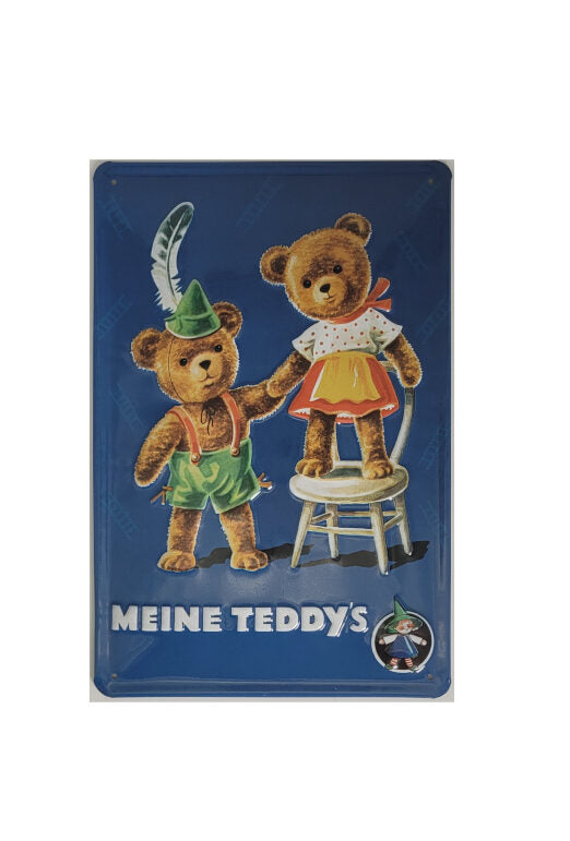 Blechschild Meine Teddy's (20 x 30 cm)