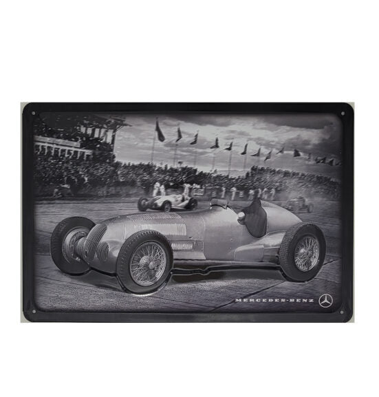 Blechschild Mercedes Benz - Silver arrow Silberpfeil Nostalgic Art (20 x 30 cm)