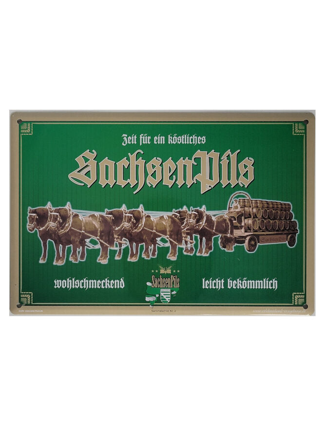 Blechschild Sachsenpils (20 x 30 cm)