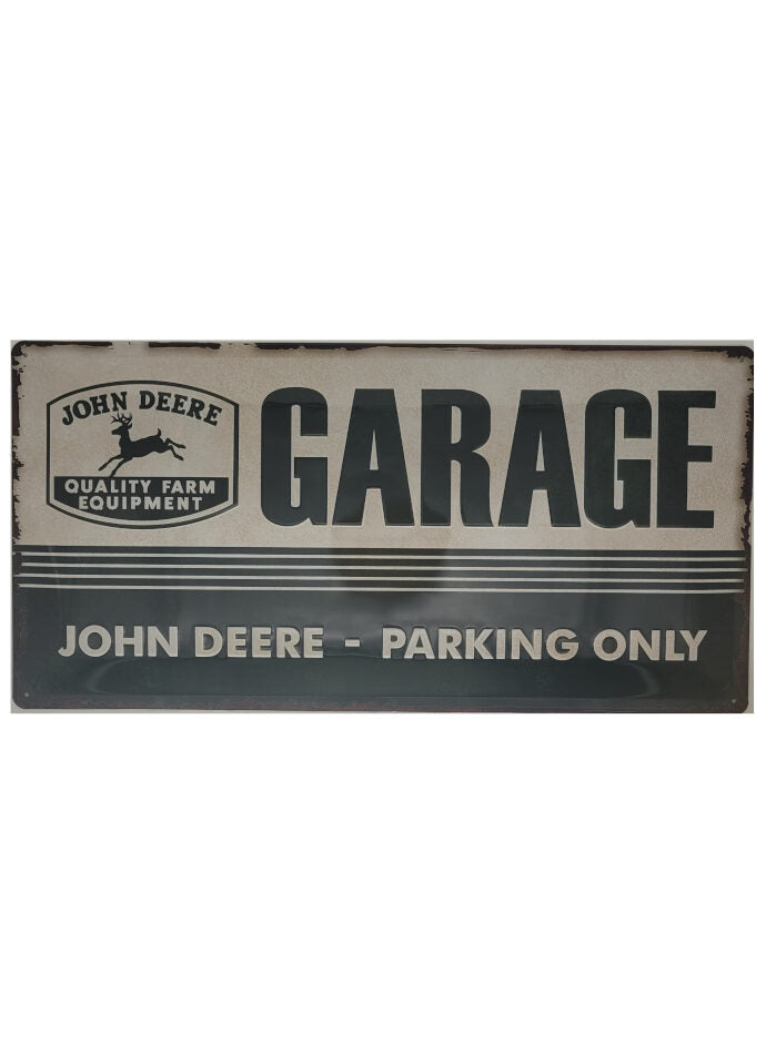 Blechschild John Deere GARAGE - John Deere Parking only (Nostalgic Art) (25 x 50 cm)