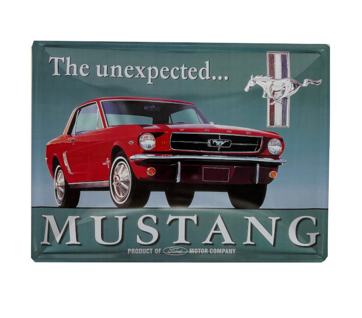 Blechschild Ford Mustang - The Unexpected (30 x 40 cm)