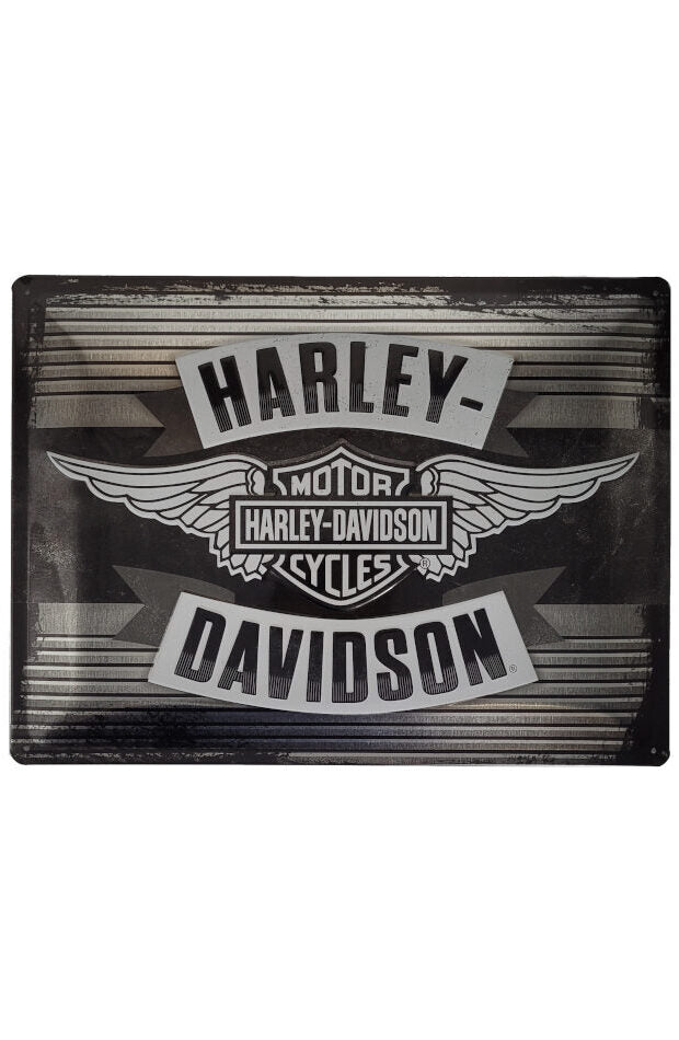 Blechschild Harley Davidson - Logo Wings (30 x 40 cm) (Nostalgic Art)