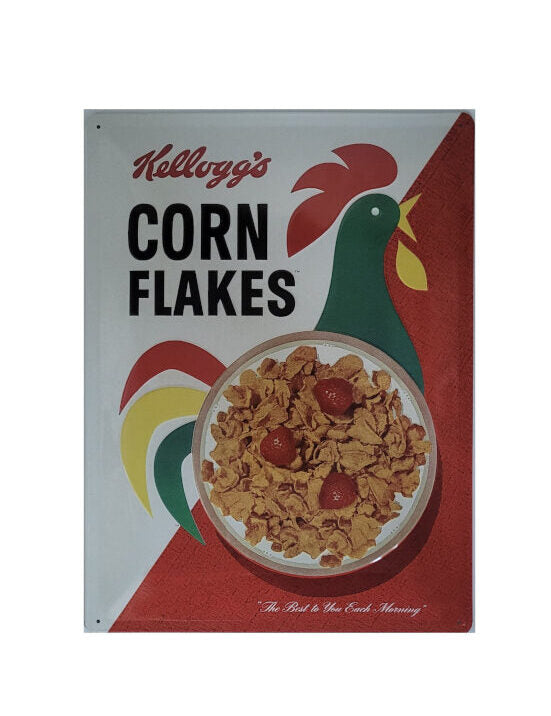 Blechschild Kellogg's - Corn Flakes (30 x 40 cm) (Nostalgic Art)