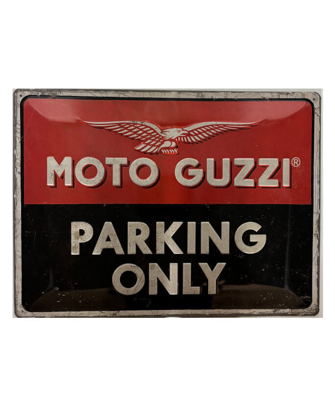 Blechschild Moto Guzzi - Parking Only (30 x 40 cm)