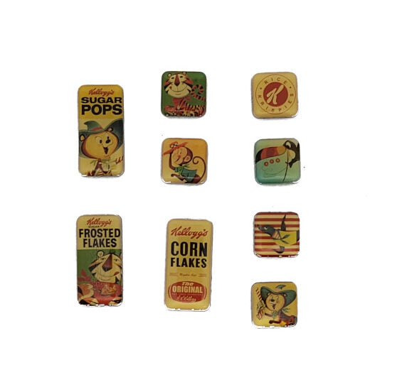 Blechschild Kellogg's - Frosted Flakes Tony Tiger -Magnettafel (30 x 40 cm) + inkl. Magnetset 9-teilig (Nostalgic Art)