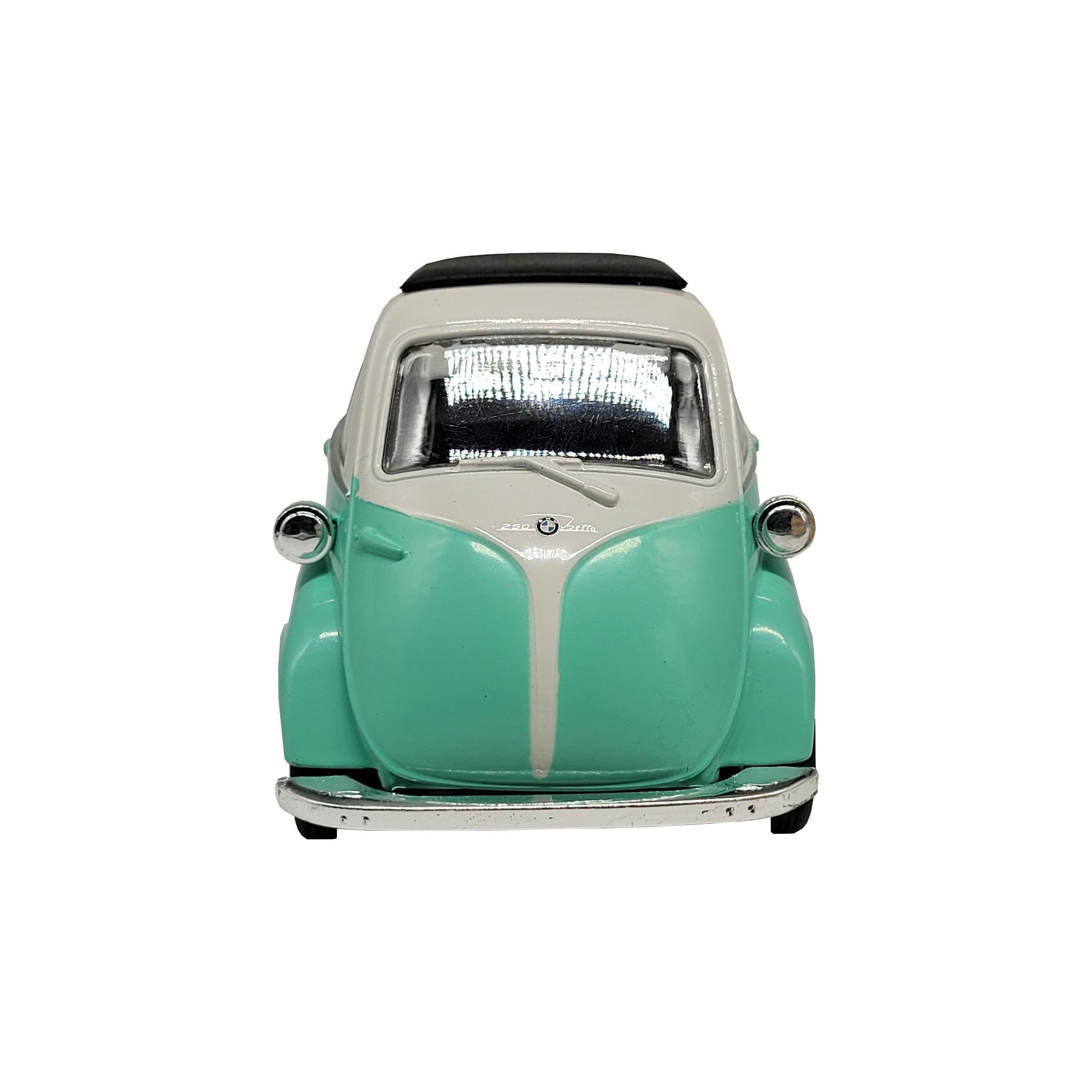 Modellauto BMW Isetta 1955 - mintgrün (aus Metall mit Friktionsmotor) 1:34