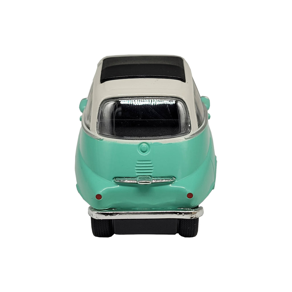 Modellauto BMW Isetta 1955 - mintgrün (aus Metall mit Friktionsmotor) 1:34
