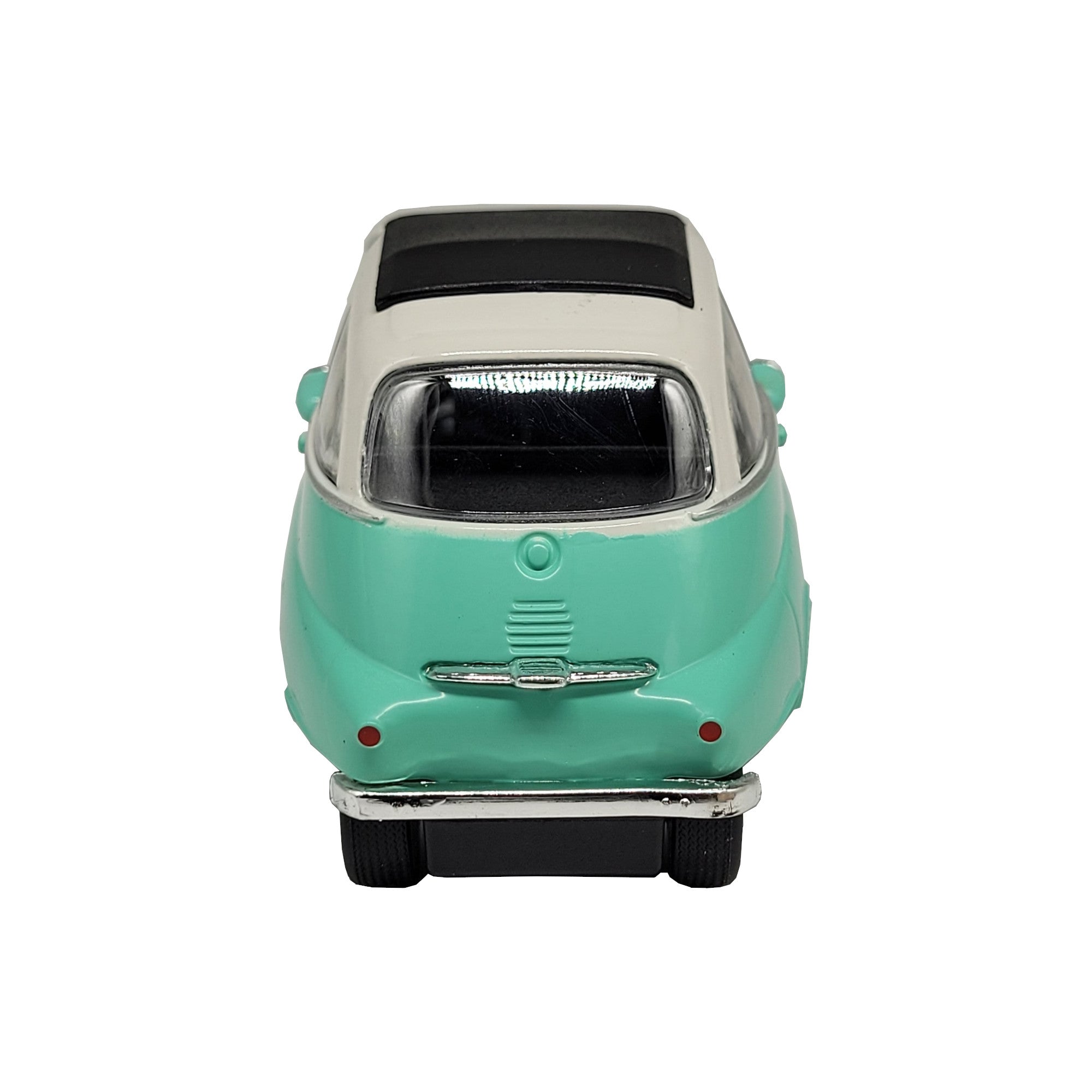 Modellauto BMW Isetta 1955 - mintgrün (aus Metall mit Friktionsmotor) 1:34