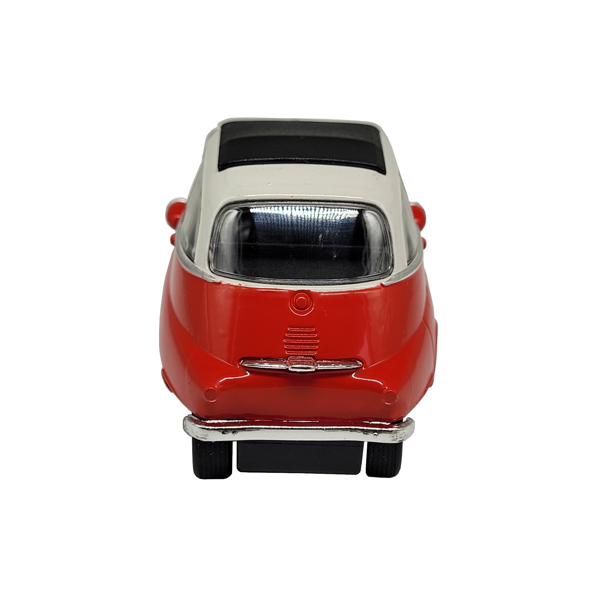 Modellauto BMW Isetta 1955 - rot (aus Metall mit Friktionsmotor) 1:34