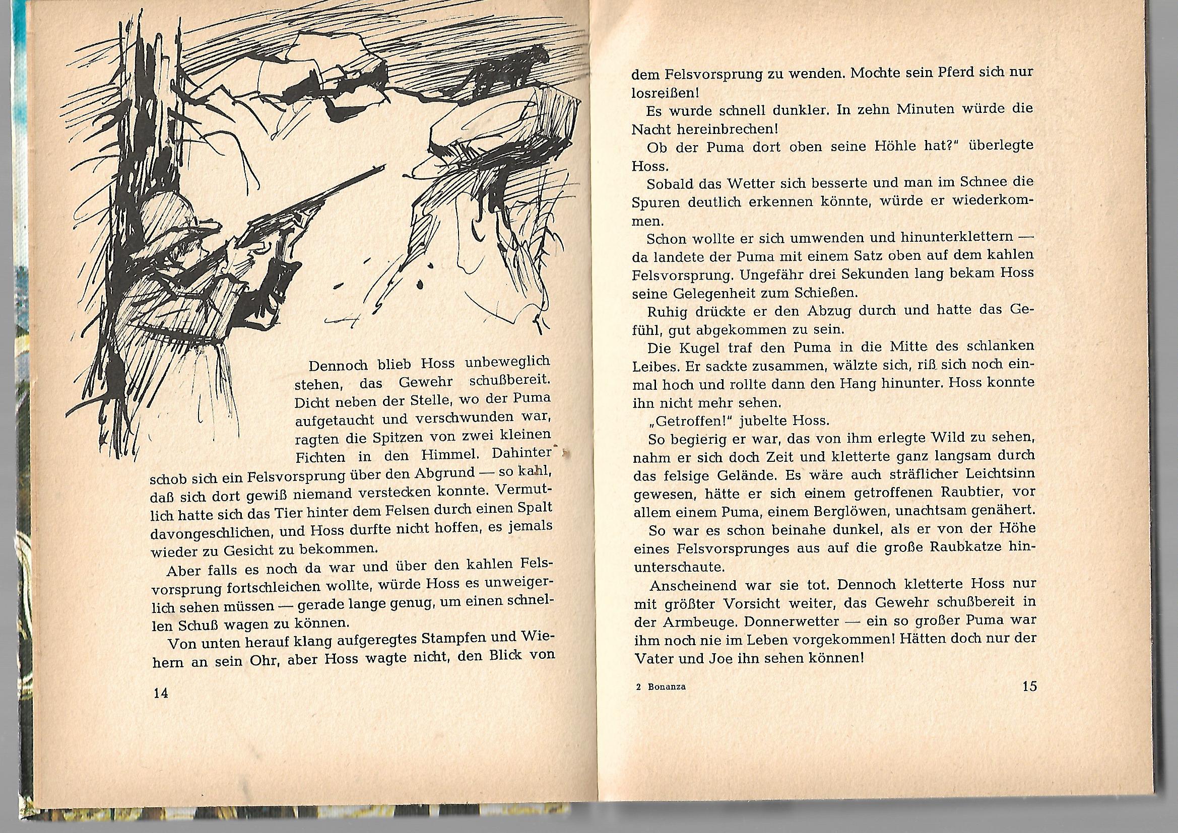 Fernseh-Nostalgie  Bonanza 1 Steve Frazee PEB Bücherei Engelbert-Verlag 1969