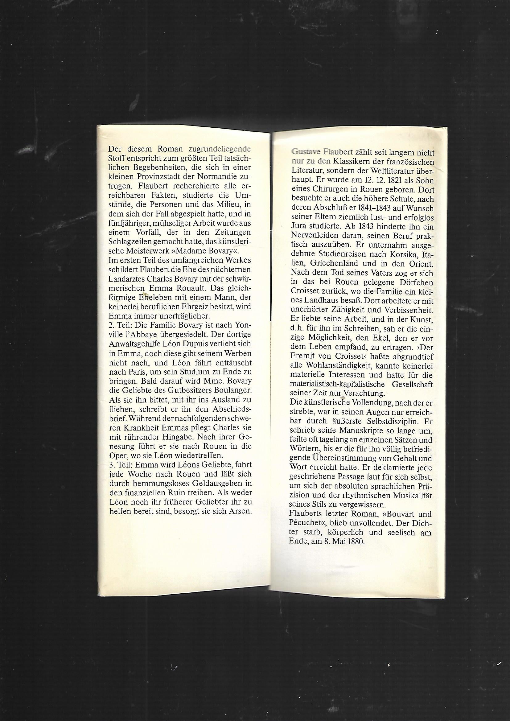 Belletristik Gustave Flaubert Madame Bovary "M.V. Bibliothek der Weltliteratur" Moewig Verlag 1978