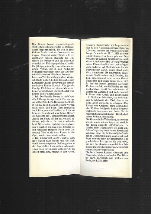 Belletristik Gustave Flaubert Madame Bovary "M.V. Bibliothek der Weltliteratur" Moewig Verlag 1978