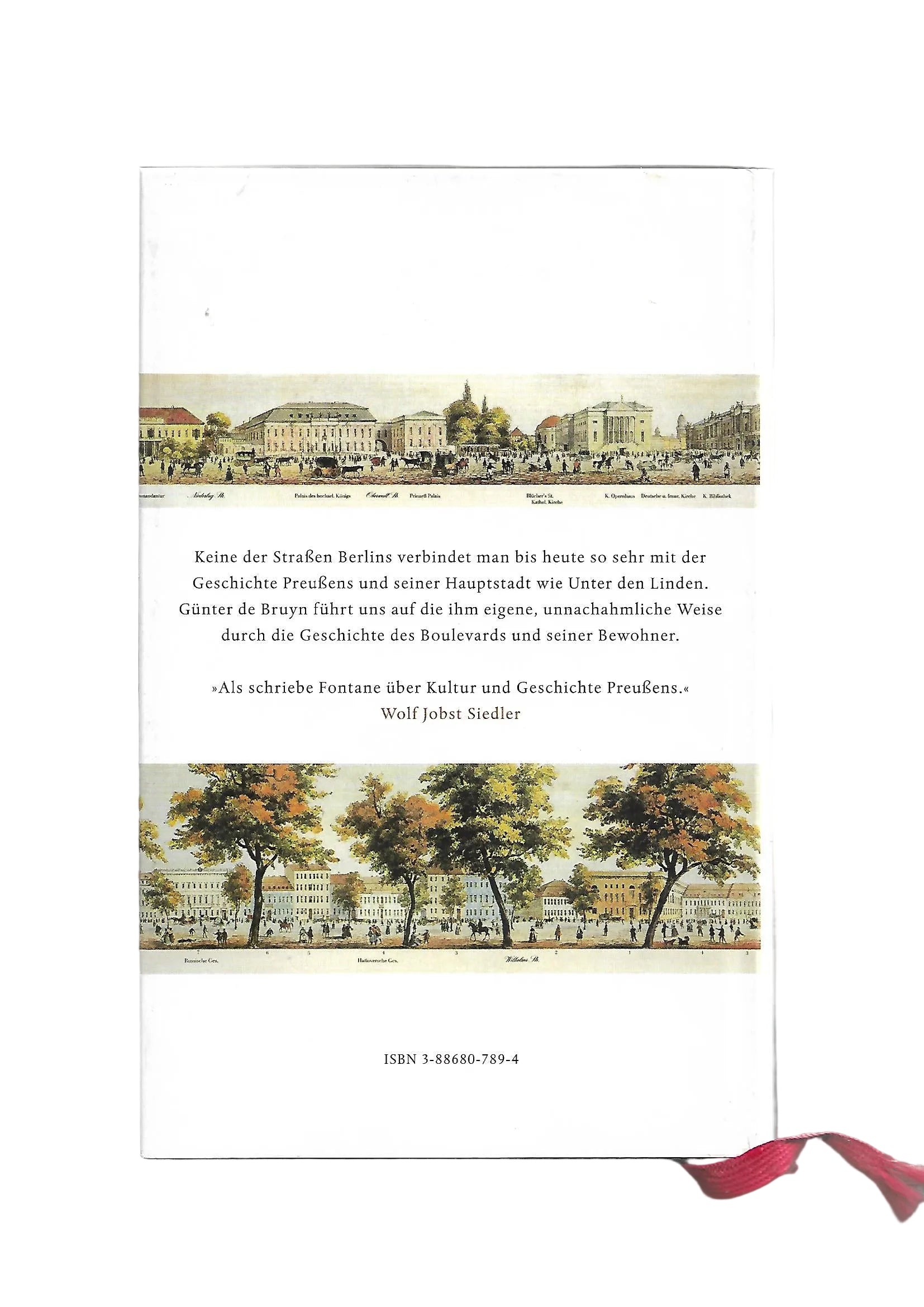 Berlin Günter de Bruyn Unter den Linden  Siedler Verlag 2002