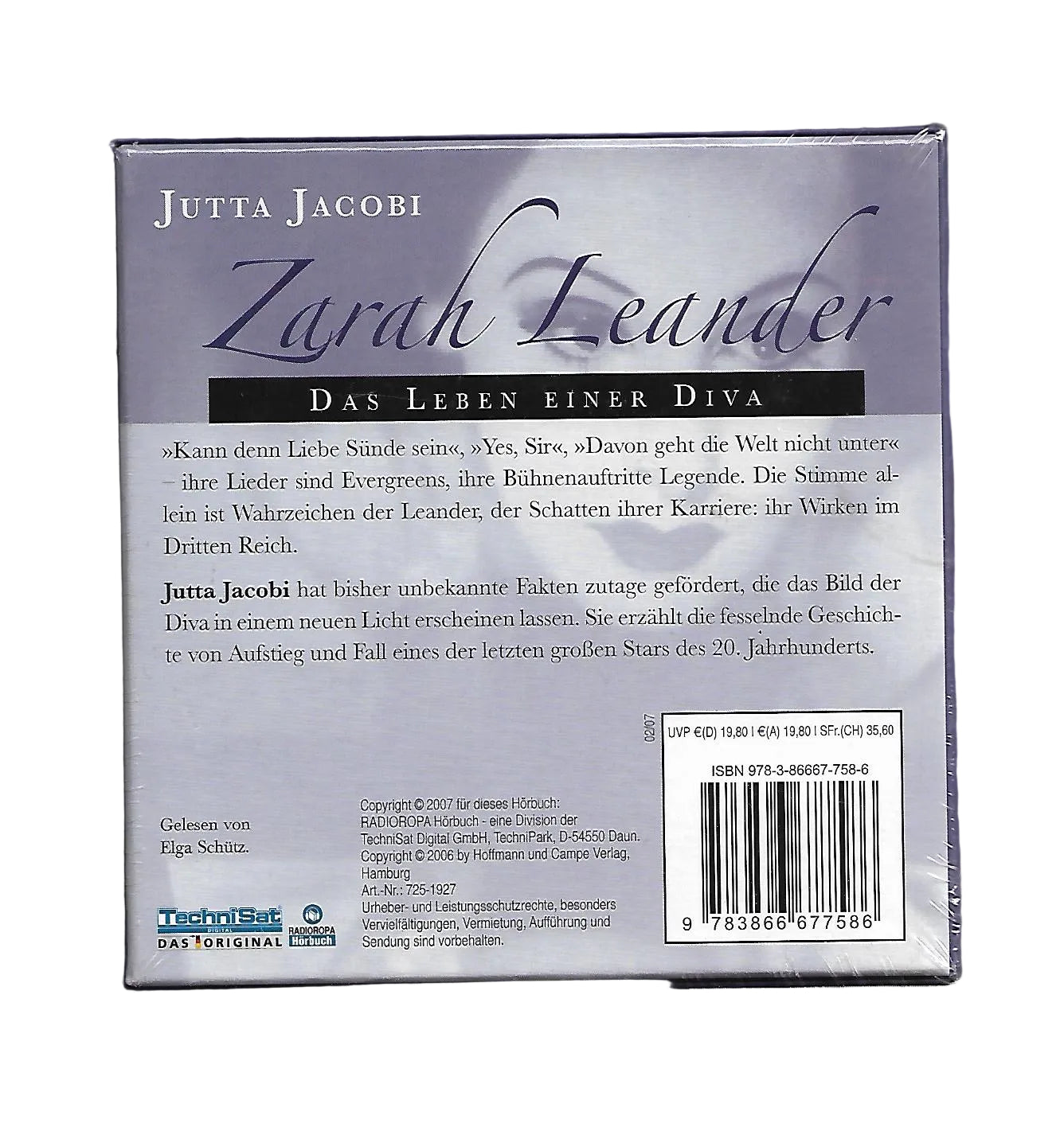 CD Jutta Jacobi Zarah Leander Das Leben einer Diva Radioropa Hörbuch 2007