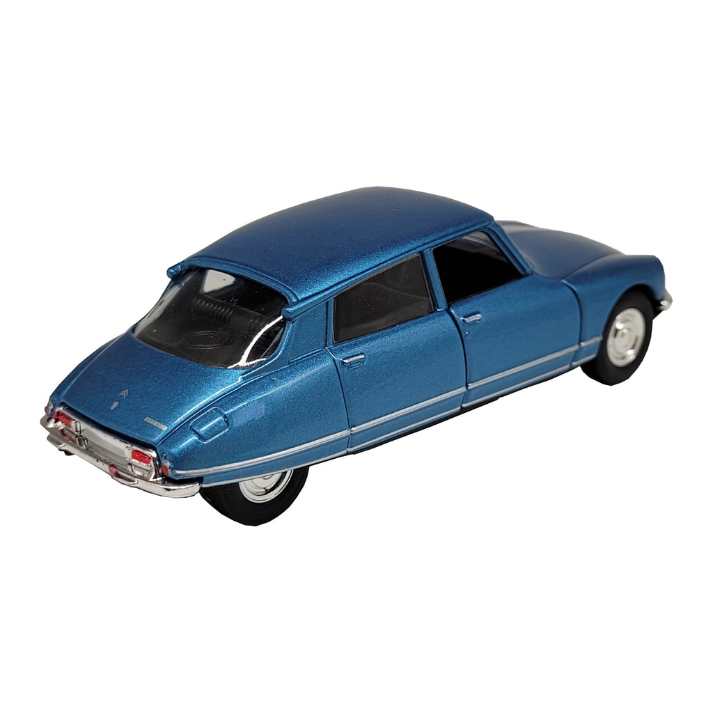 Modellauto Citroen DS 23 - 1973 blau (aus Metall mit Friktionsmotor) 1:34