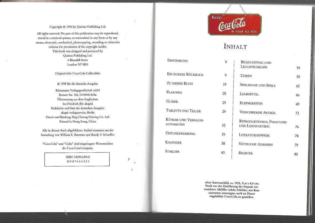 Kulturgeschichte Bill Bateman, Randy Schaeffer Coca-Cola - Das neue kompakte Bestimmungsbuch Koenemann 1998