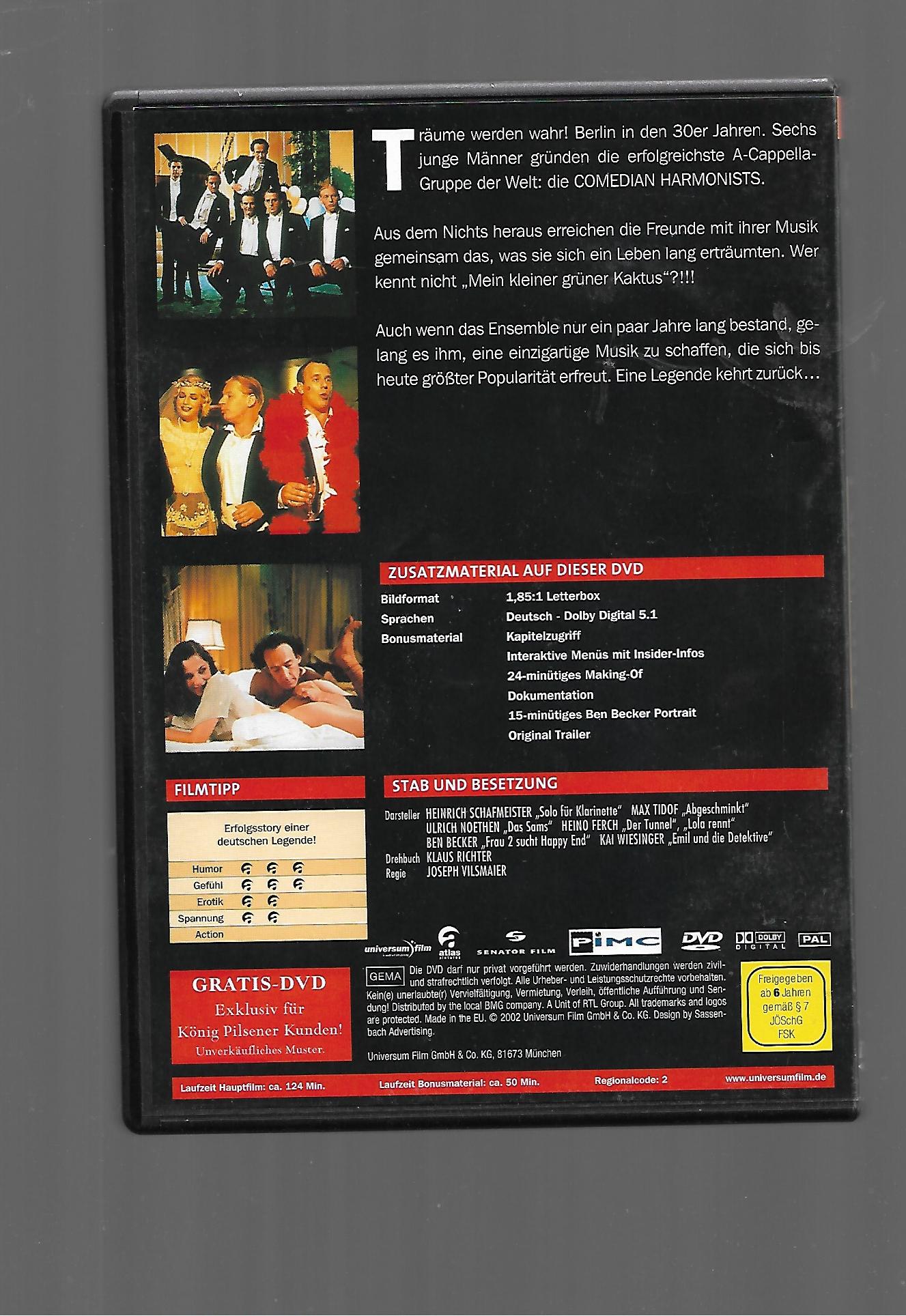 DVD  Comedian Harmonists -Träume werden wahr