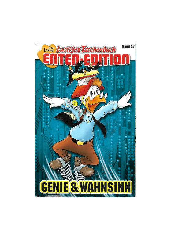 Comic LTB Entenedition - Genie & Wahnsinn Band 32 gebrauchter Zustand - Gebrauchsspuren wie besto0ene Ecken, Kanten und eine Delle oben auf der Frontseite, sonst gut - ein Wahnsinns-Buch mit 12 genialen Geschichten