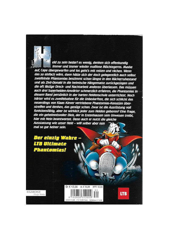 Comic LTB Ultimate Phantomias - Die Chronik eines Superhelden Band 40 gebrauchter Zustand - Gebrauchsspuren wie besto0ene Ecken und Kanten, Eselsohr unten rechts, sonst gut rueckseite