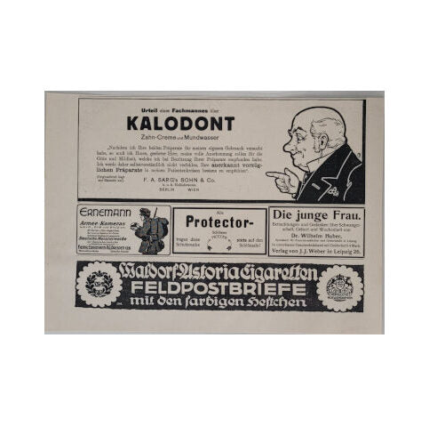Dies & Das Zigarettenwerbung - A Batschari Cigaretten - Illustrierte Zeitung - laminiert
