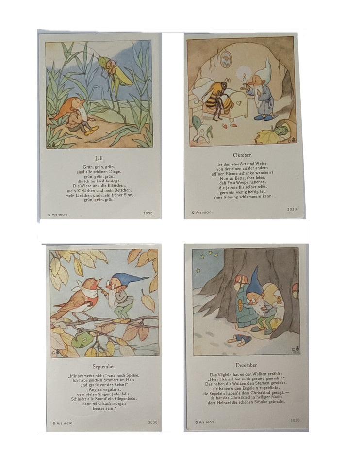 Dies & Das Fleißkärtchen Monatsmotive von Ida Bohatta - Ars Sacra 3030
