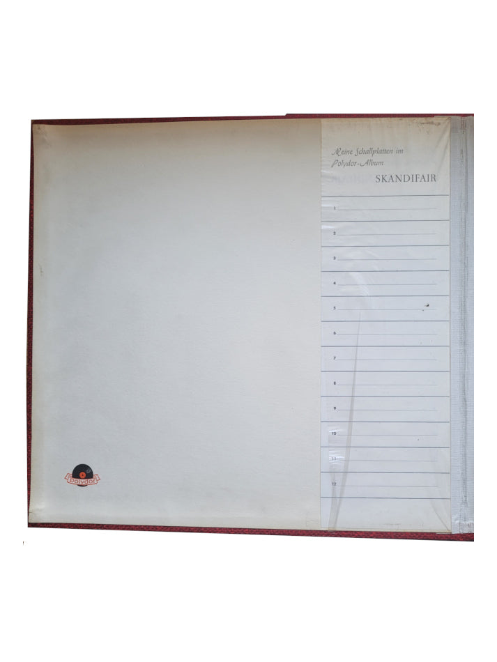 Dies & Das Schallplattenalbum Polydor mit rotem Stoffüberzug für 12 Langspielplatten - LP