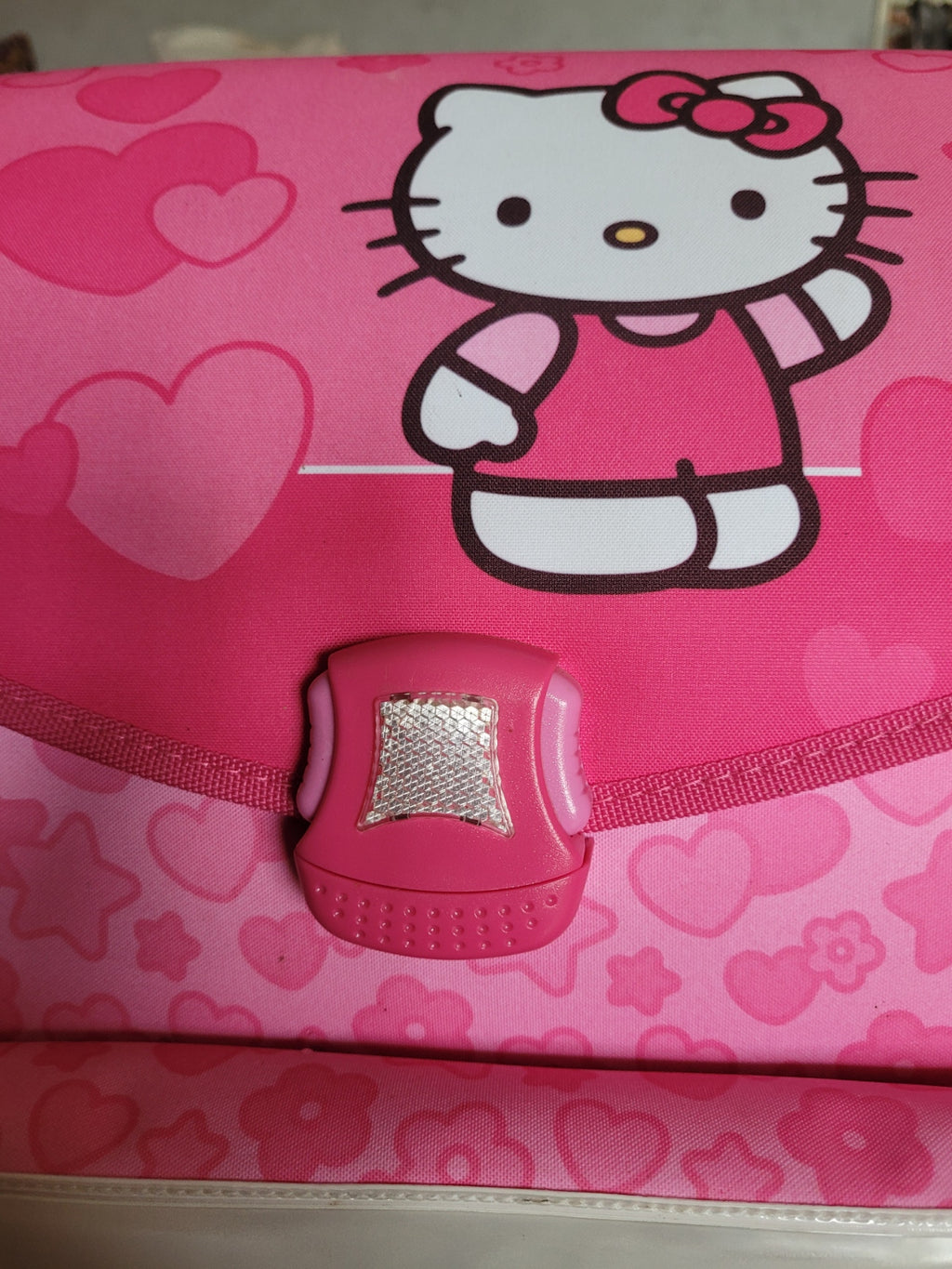 Dies & Das Hello Kitty - Schulranzen-Set - Pink mit Herzchen & Blümchen