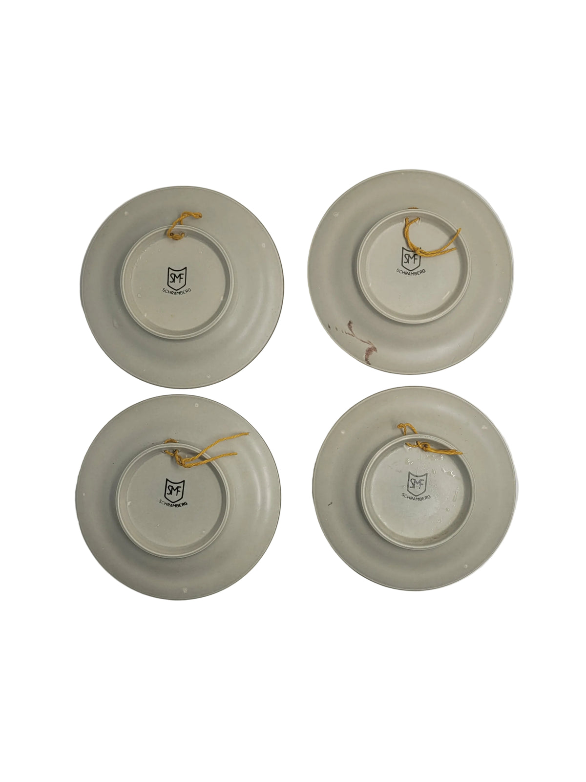 Dies & Das 4er Set Wandteller „Die vier Jahreszeiten“ – SMF Schramberg Keramik (Ø 16 cm)