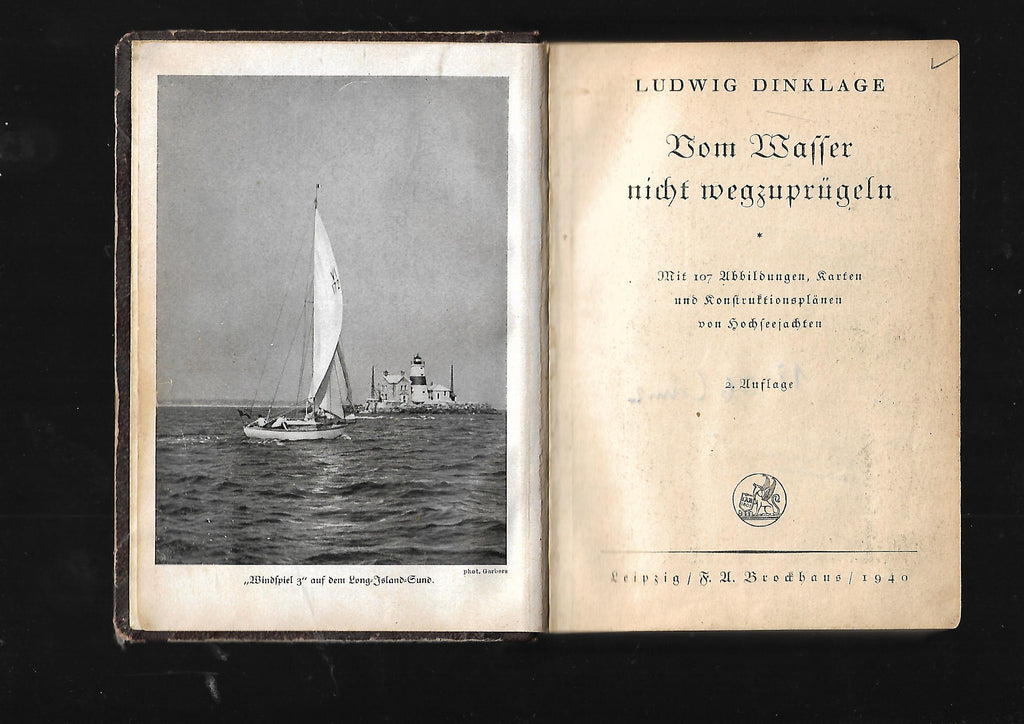 Sachbuch Ludwig Dinklage Vom Wasser nicht wegzuprügeln Leihbuch Brockhaus Verlag 1940