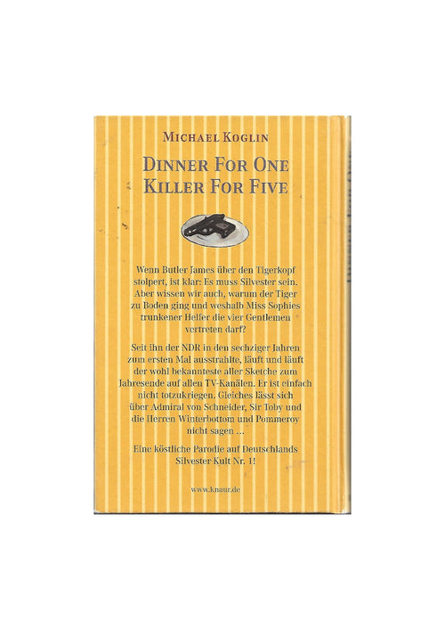 Belletristik Michael Koglin Dinner for One Killer for Five Knaur 2002