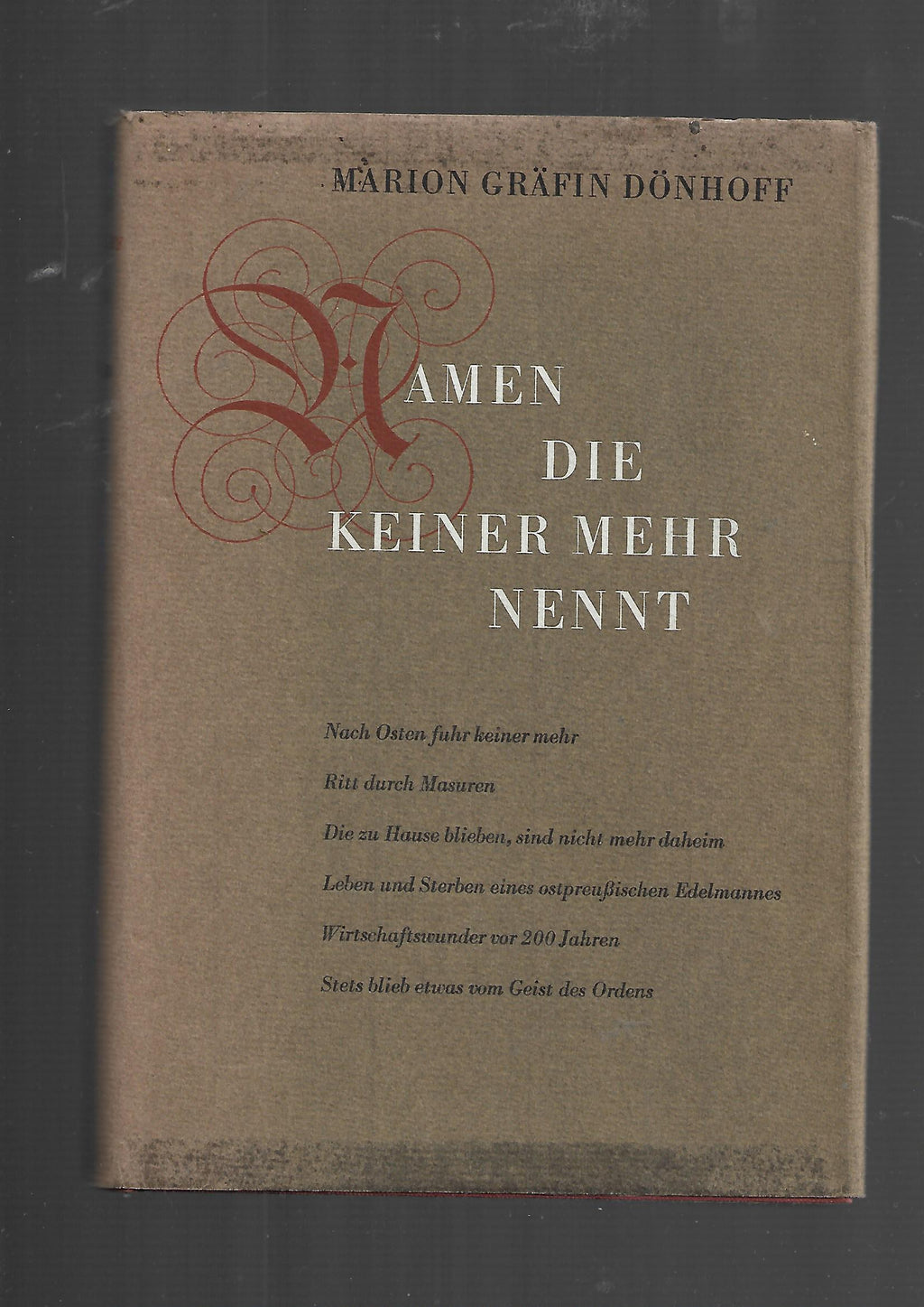 Zeitgeschichte Marion Gräfin Dönhoff Namen die keiner mehr nennt Büchergilde Gutenberg 1964
