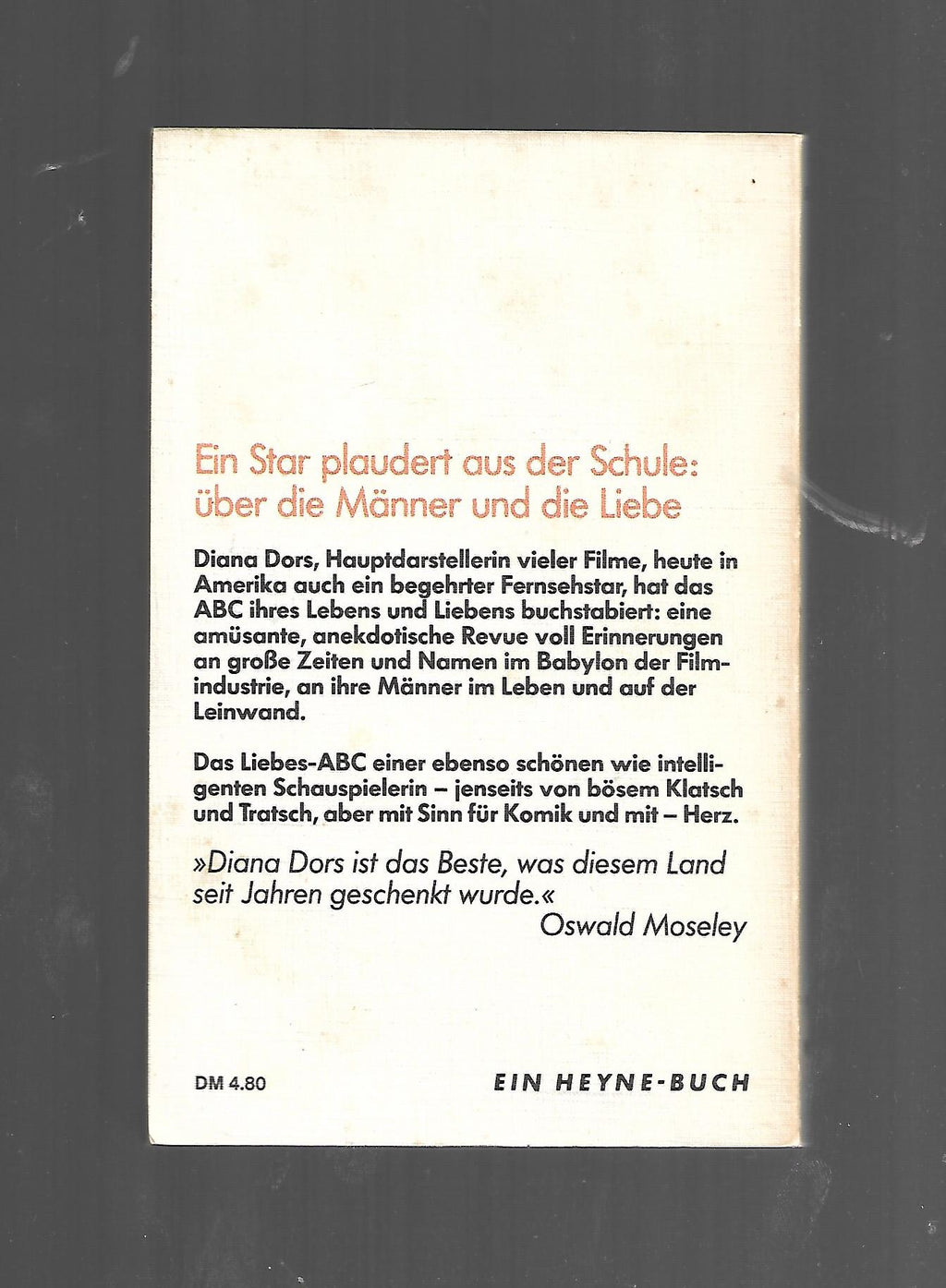 Film-Bibliothek Diana Dors Nur für Erwachsene Die Lebens- und Liebesgeschichte des Stars Heyne 1978