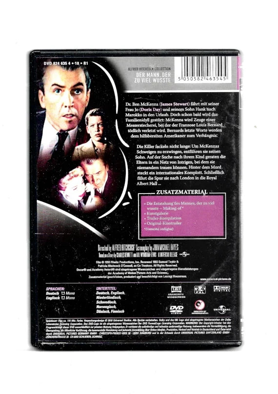 DVD Hitchcock Der Mann der zu viel wusste - James Stewart Doris Day