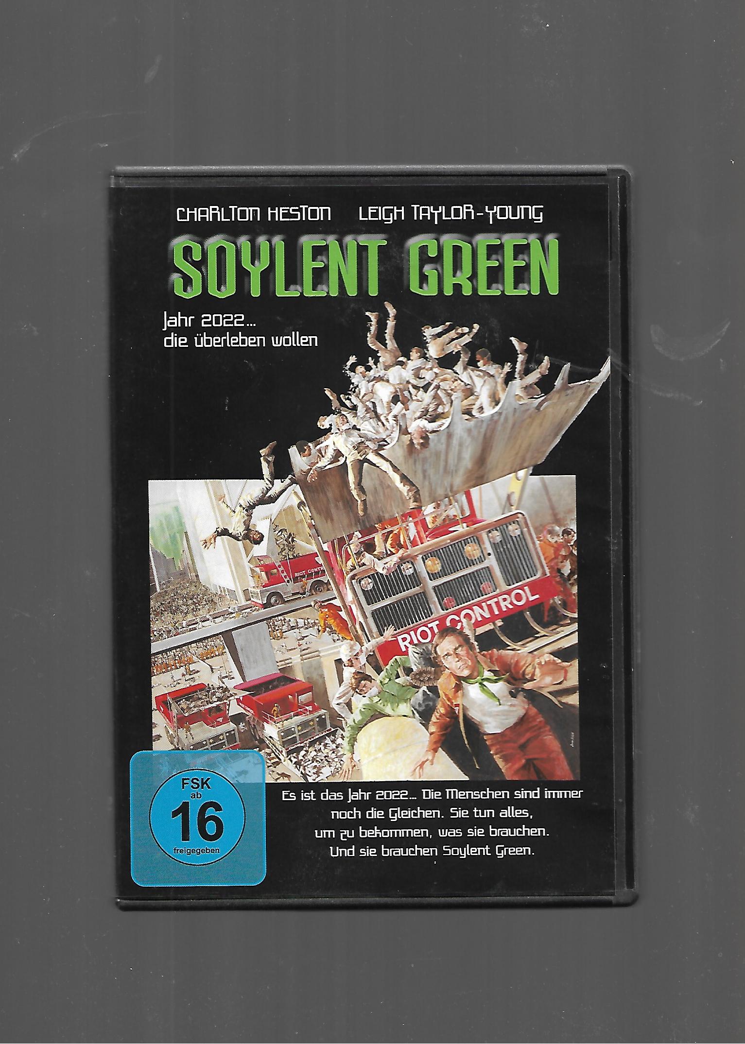 „DVD ‚Soylent Green – Jahr 2022, die überleben wollen‘ mit Charlton Heston, Sci‑Fi/Thriller, Deutsch, gebraucht, FSK 16, kopiergeschützt