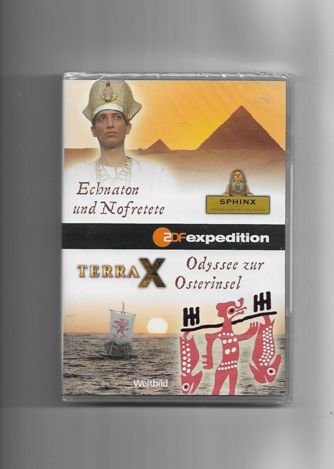 „DVD ‚Terra X – Echnaton und Nofretete & Odyssee zur Osterinsel‘, ZDF‑Dokumentation, Deutsch, gebraucht, FSK 0, kopiergeschützt,