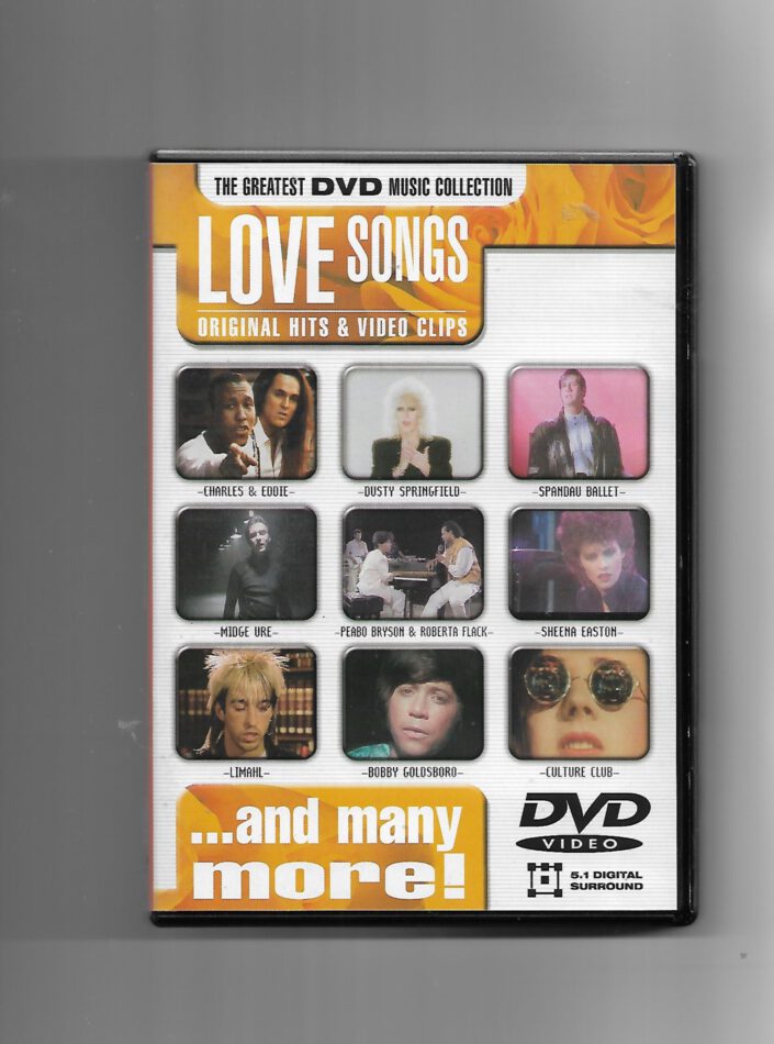 „DVD ‚The Greatest DVD Music Collection – Love Songs‘ mit Spandau Ballet, Limahl und Marillion, gebraucht, EAN 0724349267091.“