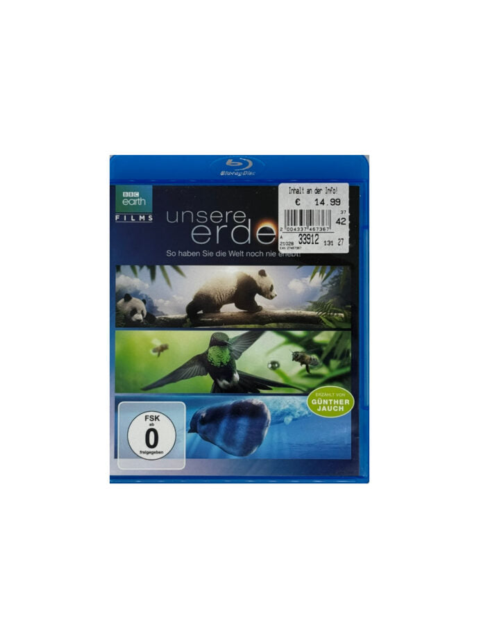 „Blu‑Ray ‚Unsere Erde 2‘, erzählt von Günther Jauch, Dokumentarfilm, Deutsch, gebraucht, FSK 0, kopiergeschützt