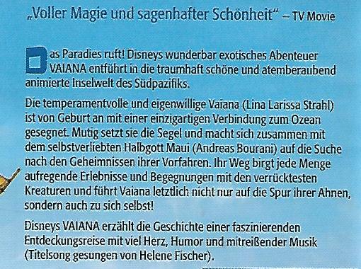 DVD Vaiana - Das Paradies hat einen Haken - inhaltsangabe auf dem bild
