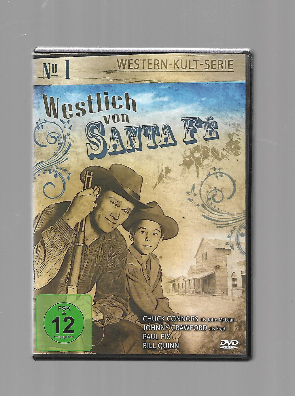 „DVD ‚Westlich von Santa Fé‘ Nr. 1 mit Chuck Connors, 4 Episoden à ca. 23 Min., Deutsch, gebraucht, guter Zustand, kopiergeschütz