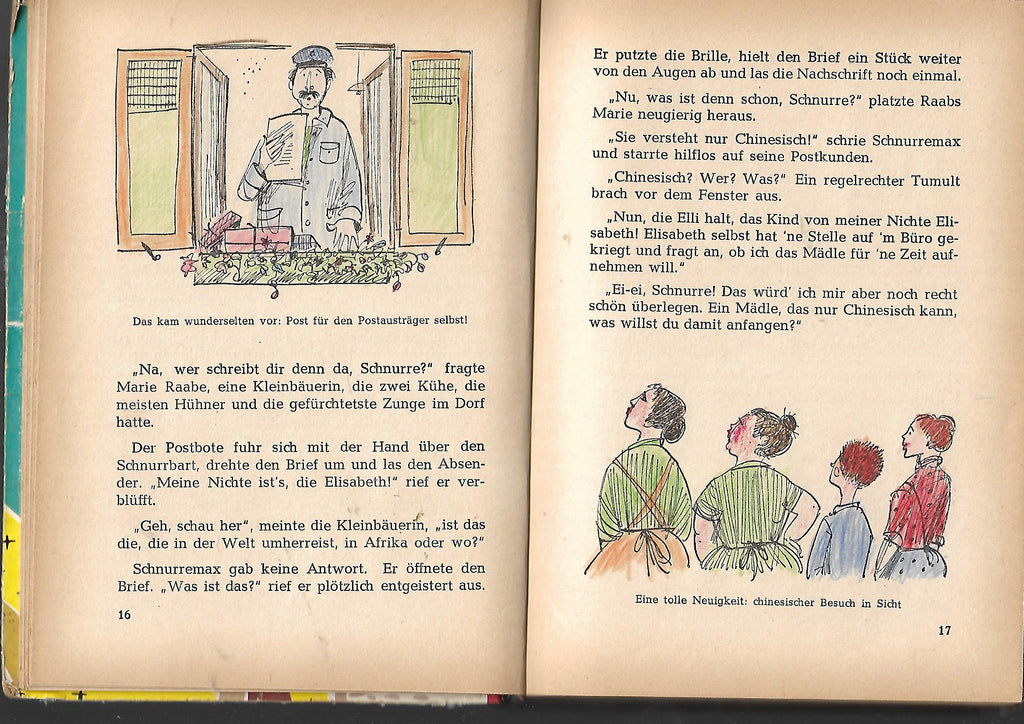 Jugendbuch GJB Heinrich Schmidt Elli schwindelt chinesisch - eine Mädchen-Lausbubengeschichte Fischer ca. 1960