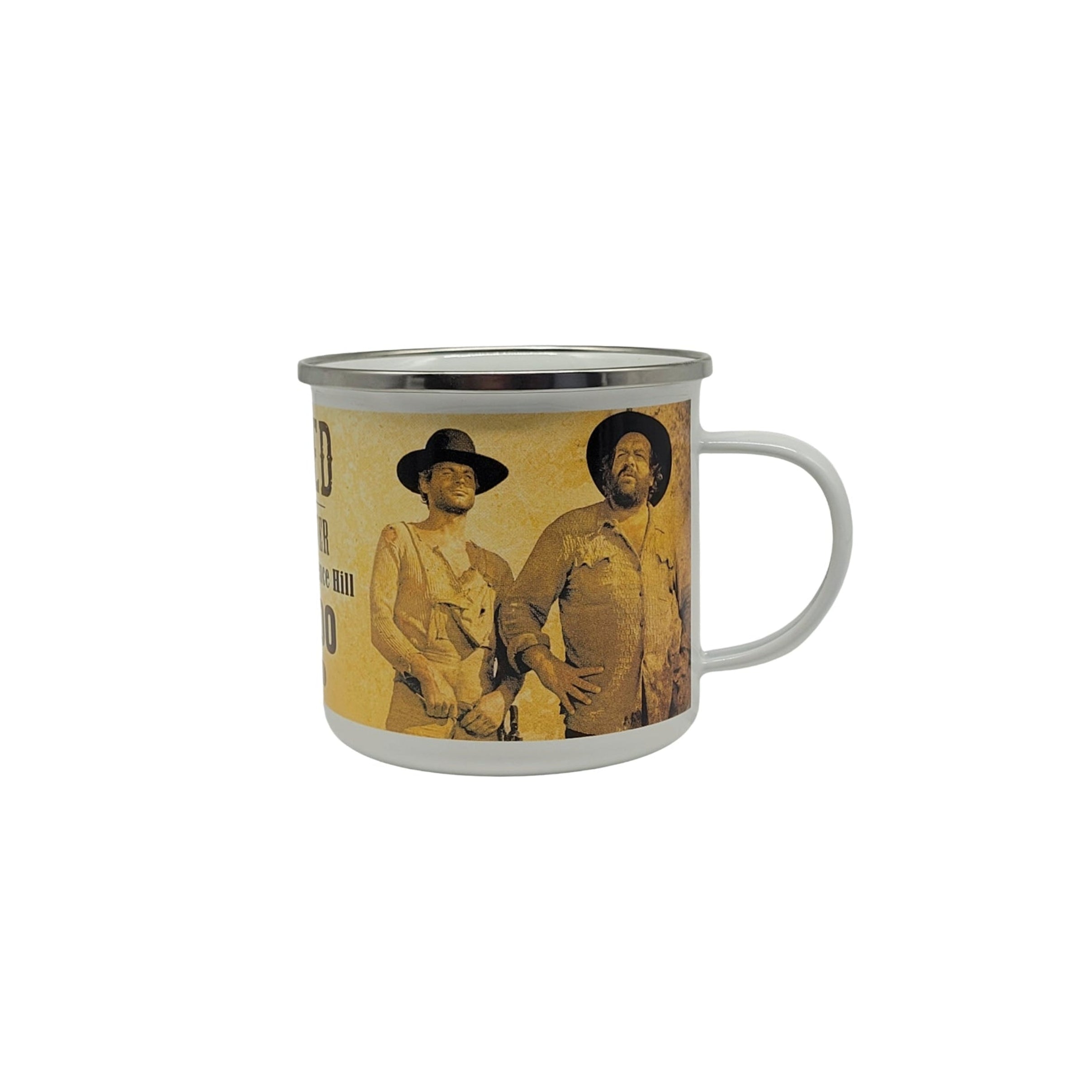Emaille Becher "Bud Spencer & Terence Hill WANTED - 20.000 Dollar Reward" 0,5 L