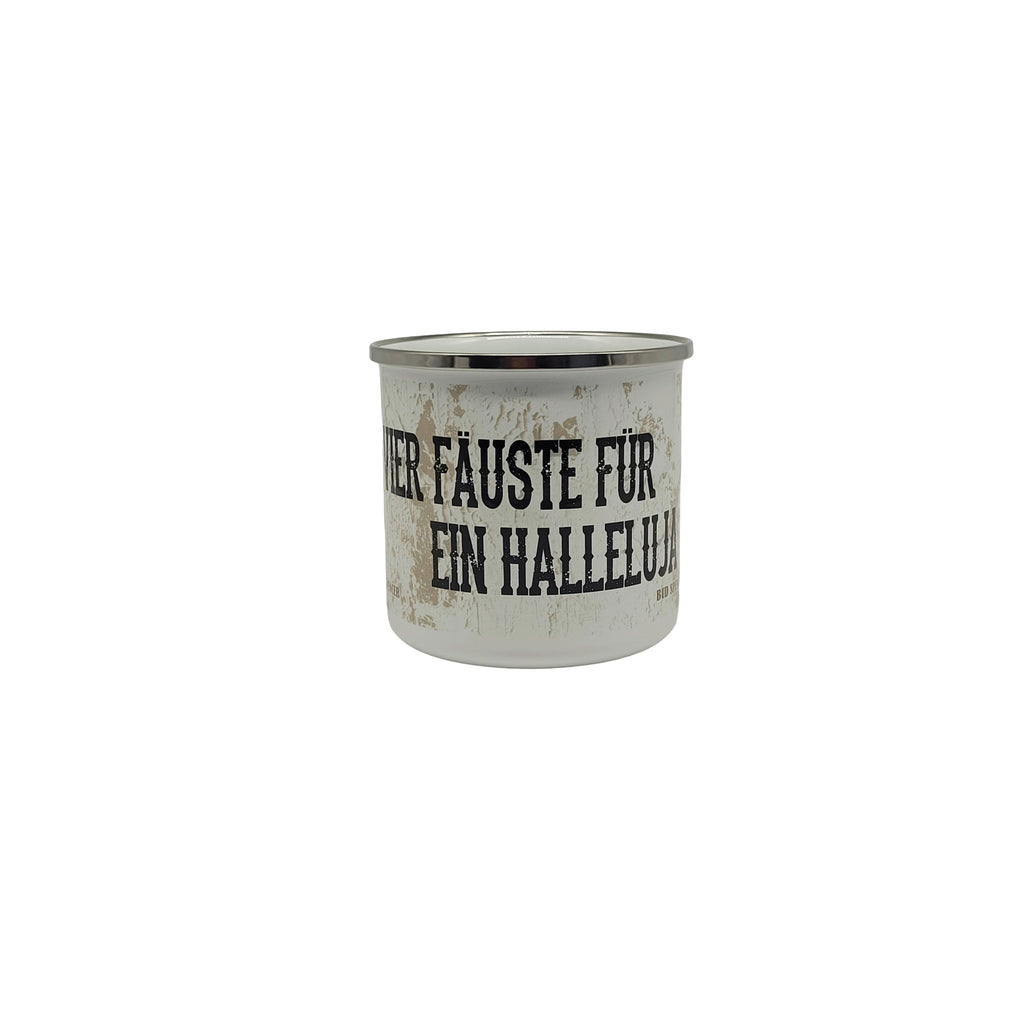 Emaille Becher "Bud Spencer & Terence Hill Vier Fäuste für ein Halleluja" 0,5 L